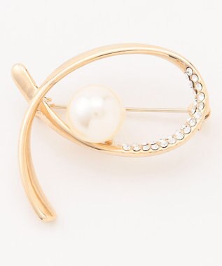 ANY SIS ジュエルラインパール調 ブローチ