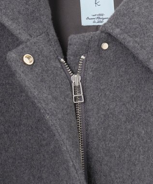 組曲 ショートビーバー ステンカラー コート グレー系