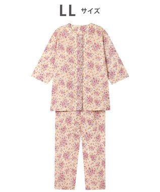 WACOAL パジャマ 7分袖 長袖 長ズボン 綿100%(本体) ローン素材 ミントン レディース NDT265 /ワコール