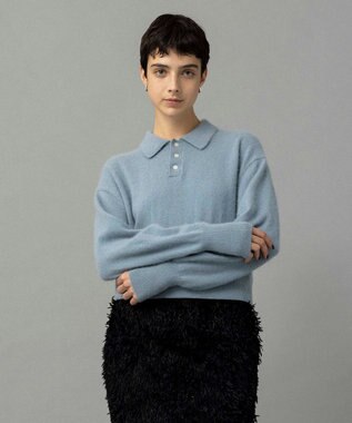 NAVE 【Nave・手洗い可】ポロニット サックスブルー系