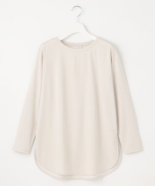 J.PRESS LADIES 【吸水速乾】プレーティングジャージー シャツテール カットソー ライトグレー系