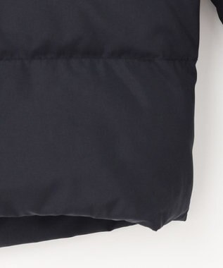 ANY SIS 【2WAY】ノーカラーダウン ジャケット ネイビー×ベージュ