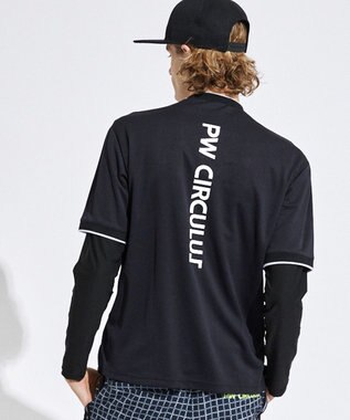 PW CIRCULUS 【UVカット / 吸水速乾】【MEN】グラフィティ モック T ブラック系