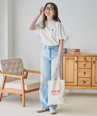 WEGO 【洗える/綿100%】USPOLOワンポイントTシャツ ホワイト