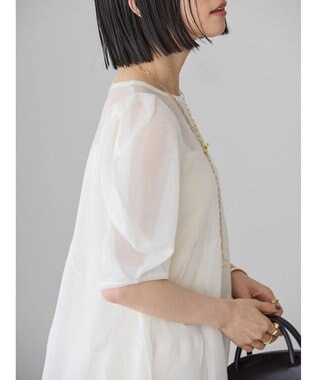 AMERICAN HOLIC ボリュームスリーブティアードニットチュニック Off White