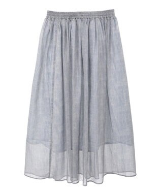 Green Parks SET2点マーブル柄＋チュールスカート Charcoal Gray