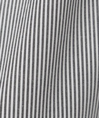 UNFILO ギャザーオーバーブラウス モノトーンストライプ