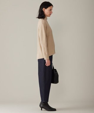 自由区 【洗える】スパングルミドルゲージ ニット ベージュ系