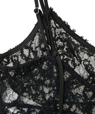 earth music&ecology モールレースキャミチュニック Black