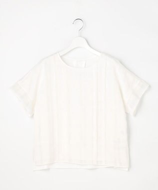 J.PRESS LADIES L 【一枚で着映え】シャドーチェック カットソー ホワイトチェック系