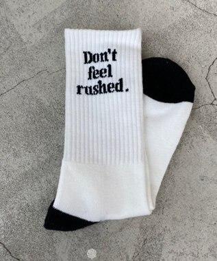 WEGO カラーロゴリブソックス ブラック