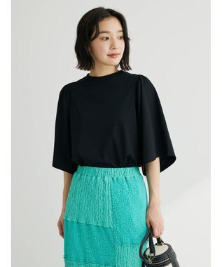 Green Parks 汗じみ防止袖ギャザープルオーバー Off White