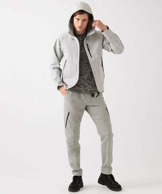 JOSEPH ABBOUD MOUNTAIN スラブシャンブレーストレッチ ブルゾン ライトグレー系