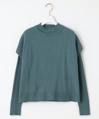 ANY SIS S 【洗える】ニットベストツイン セット ブルーグリーン