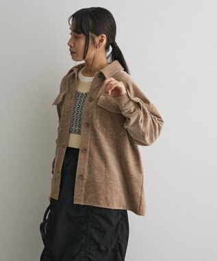 CRAFT STANDARD BOUTIQUE ベロアシャツジャケット Beige