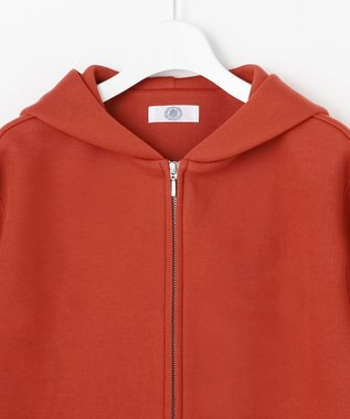 J.PRESS LADIES ダンボールジャージー ジップアップ パーカー オレンジ系