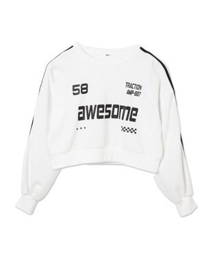 WEGO ゲームグラフィック2ラインショートスウェット ホワイト