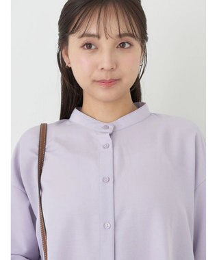 earth music&ecology バックデザインシャツ Lavender