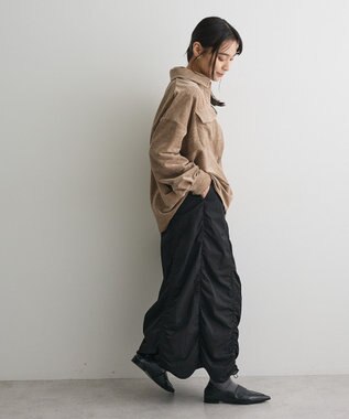 CRAFT STANDARD BOUTIQUE ベロアシャツジャケット Beige