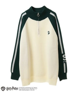 Green Parks ハリー・ポッター／ライン入りハーフジップニット Red