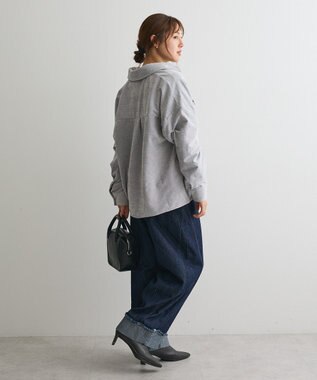 CRAFT STANDARD BOUTIQUE ベロアシャツジャケット Light Gray