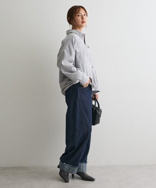 CRAFT STANDARD BOUTIQUE ベロアシャツジャケット Light Gray