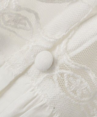 YECCA VECCA 刺繍レースブラウス Off White