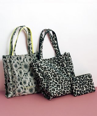 TOCCA 【ヨンア×大人百花×TOCCAコラボカラー有り】PRECIOUS WAVES BAG WITH POUCH ポーチ付きトートバッグ [ヨンア×大人百花コラボ]レオパード柄