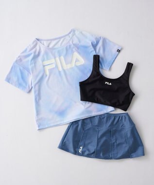 OP／FILA 【FILA/フィラ】タイダイ柄Tシャツ3点セット水着 パープル