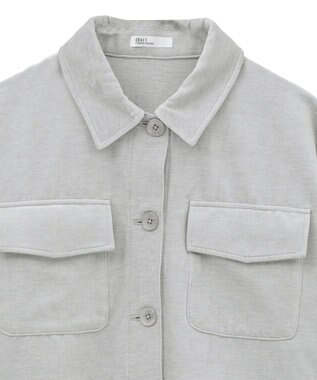 CRAFT STANDARD BOUTIQUE ベロアシャツジャケット Light Gray