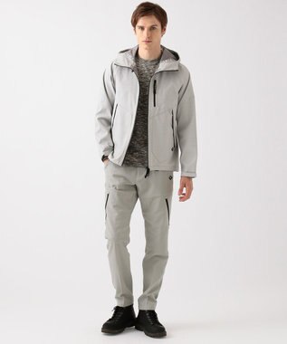 JOSEPH ABBOUD MOUNTAIN スラブシャンブレーストレッチ ブルゾン ライトグレー系