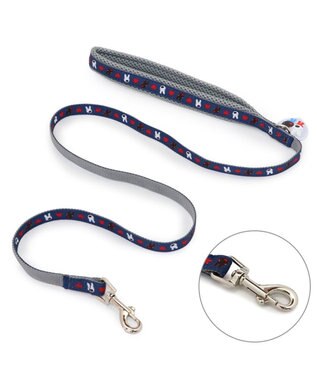 PET PARADISE リサとガスパール ハート柄 リード ４Ｓ～３Ｓ ネービー