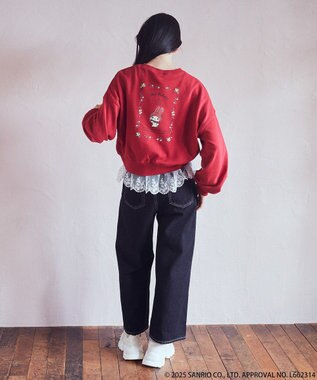 earth music&ecology マイメロディ＆クロミ／ｅａｒｔｈ　レトロアートスウェット Red