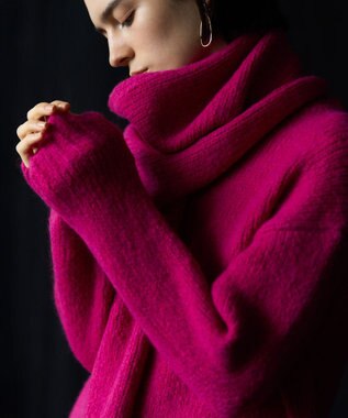 23区 S 【見上愛さん着用/STORY・VERY掲載】ブラッシュドエアーウール ファンシーニット マゼンタ系