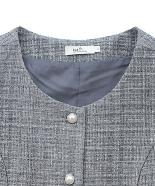 earth music&ecology ツイードミニワンピース Gray