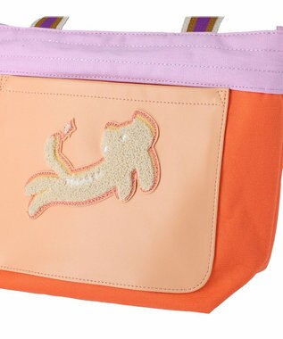 tsumori chisato CARRY キラミックスコンビ トートバッグ 2wayショルダー ネコ Sサイズ オレンジ