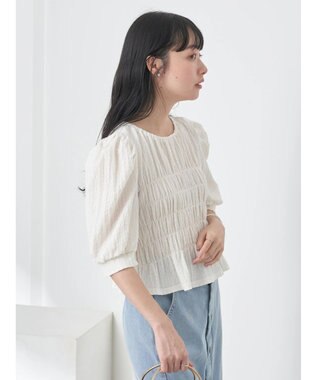 earth music&ecology ポコポコシャーリングトップス White