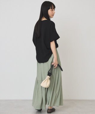 AMERICAN HOLIC 【予約】【WEB限定】イージーケア+接触冷感バックタック半袖プルオーバー Black