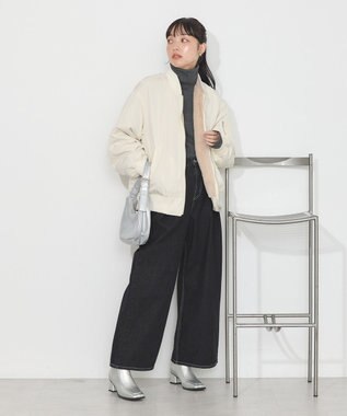 earth music&ecology リバーシブルMA-1 アイボリー