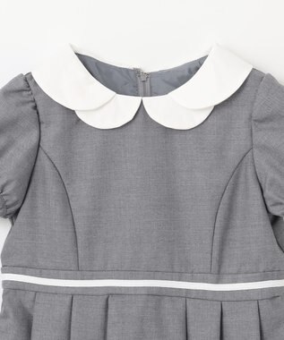 ANY KIDS 【2点セット】ジャケット＋裾刺繍ワンピース グレー