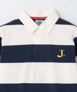 J.PRESS KIDS 【140-170cm】J.ボーダー ラガーシャツ ネイビー系1