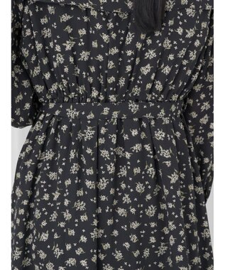 earth music&ecology キンモクセイ柄ワンピース Black
