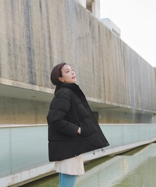 Tiaclasse 【安田美沙子さん着用・4way】ストレッチタフタショートダウン ブラック