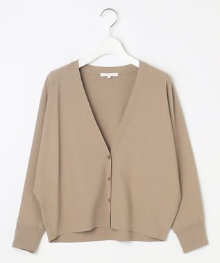 自由区 S 【接触冷感・UVカット・洗える】クレープストレッチニット カーディガン シナモン
