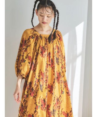 Green Parks ■ＥＳＣＡＲ　アートフラワーｐｔワンピース Yellow