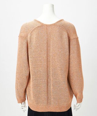23区 【GOLD LABEL】マーブルコイル Vネック ニット オレンジ系3
