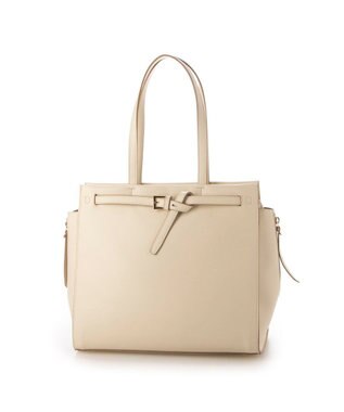 UNBILLION カシュカシュ cachecache / ベルトディテールサイドジップA4トート アイボリー