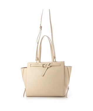 UNBILLION カシュカシュ cachecache / ベルトディテールサイドジップA4トート アイボリー