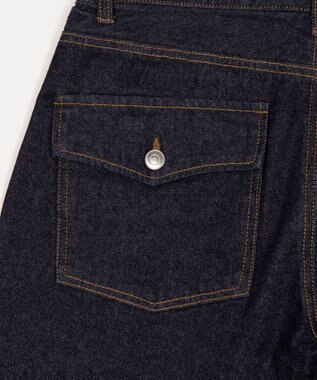 WEGO 【ユニセックス着用ITEM】カバーフィットフラップデニムパンツ デニムインディゴ