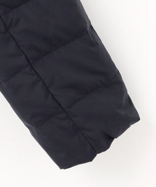 ANY SIS 【2WAY】ノーカラーダウン ジャケット ネイビー×ベージュ